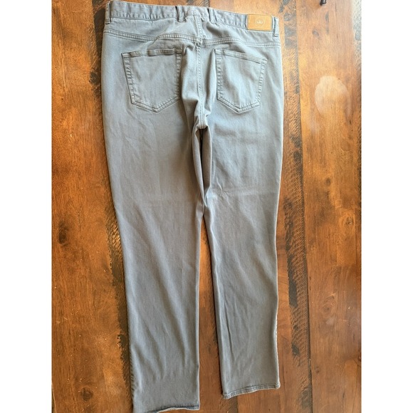 Peter Millar Pants Mens 36x32 Gray Straight Leg Stretch Denim 5 Pocket Casual - Picture 14 of 14